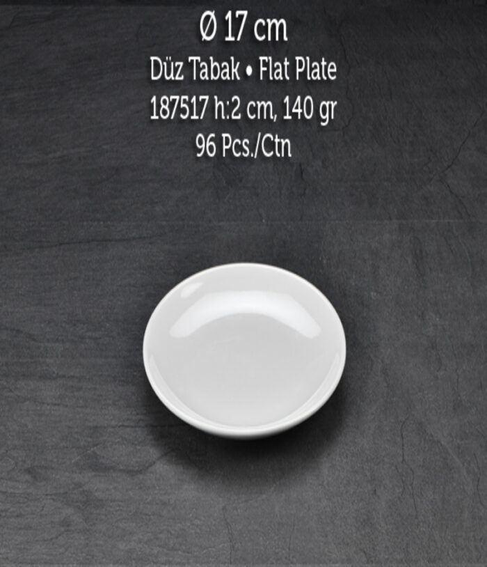 TUVA THERM INTERNATIONAL 17 CM DÜZ TABAK BEYAZ - Görsel 1