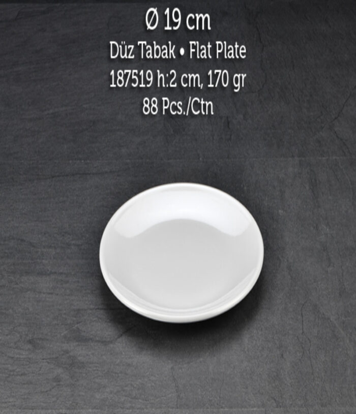 TUVA THERM INTERNATIONAL 19 CM DÜZ TABAK BEYAZ - Görsel 1