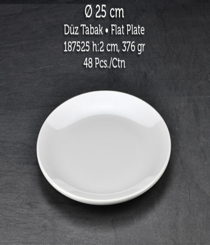 TUVA THERM INTERNATIONAL 25 CM DÜZ TABAK BEYAZ - Görsel 1