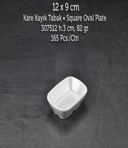TUVA THERM INTERNATIONAL 12 CM KARE KAYIK TABAK BEYAZ