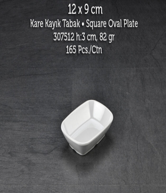 TUVA THERM INTERNATIONAL 12 CM KARE KAYIK TABAK BEYAZ - Görsel 1