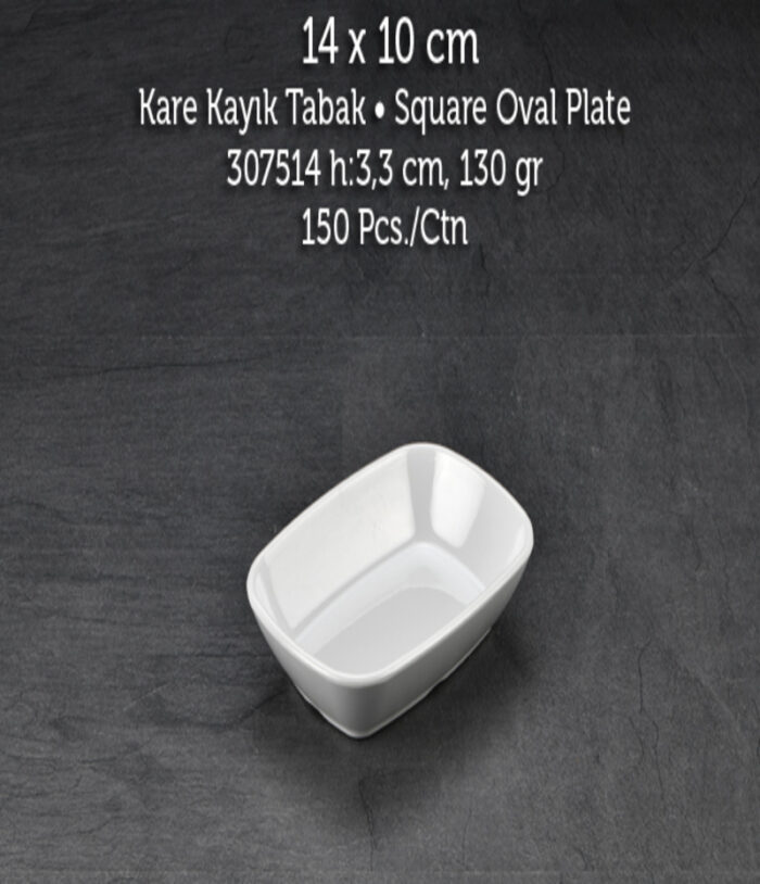 TUVA THERM INTERNATIONAL 14 CM KARE KAYIK TABAK BEYAZ - Görsel 1