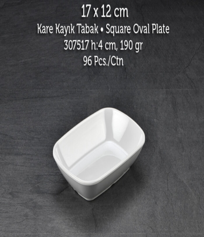 TUVA THERM INTERNATIONAL 17 CM KARE KAYIK TABAK BEYAZ - Görsel 1
