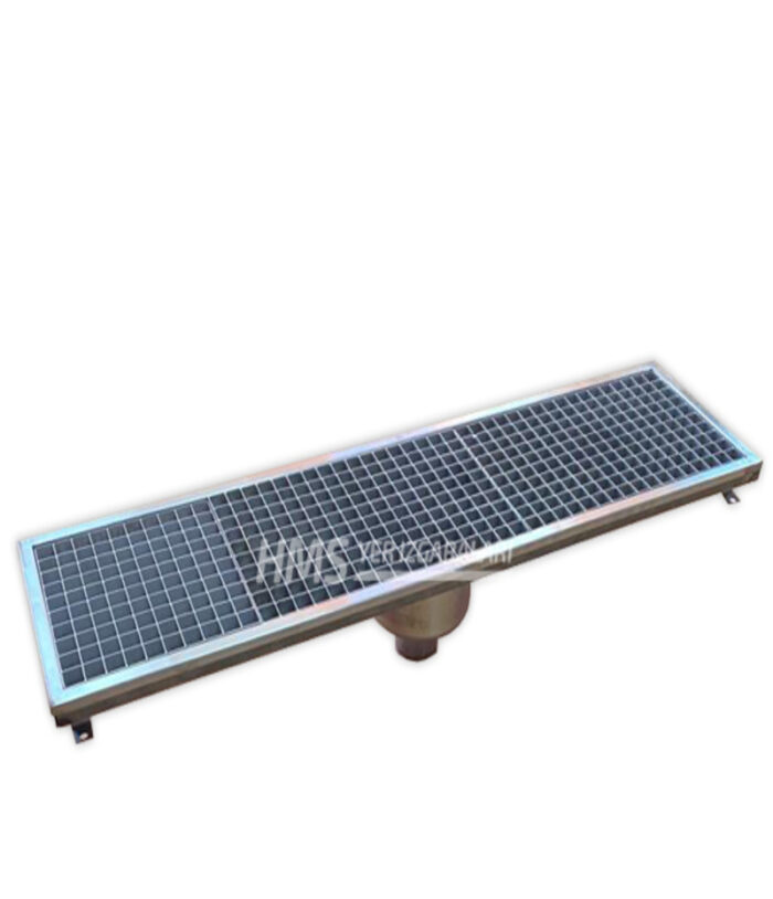 Paslanmaz Yer Izgarası Alttan Çıkış 20x118x14 - Görsel 1