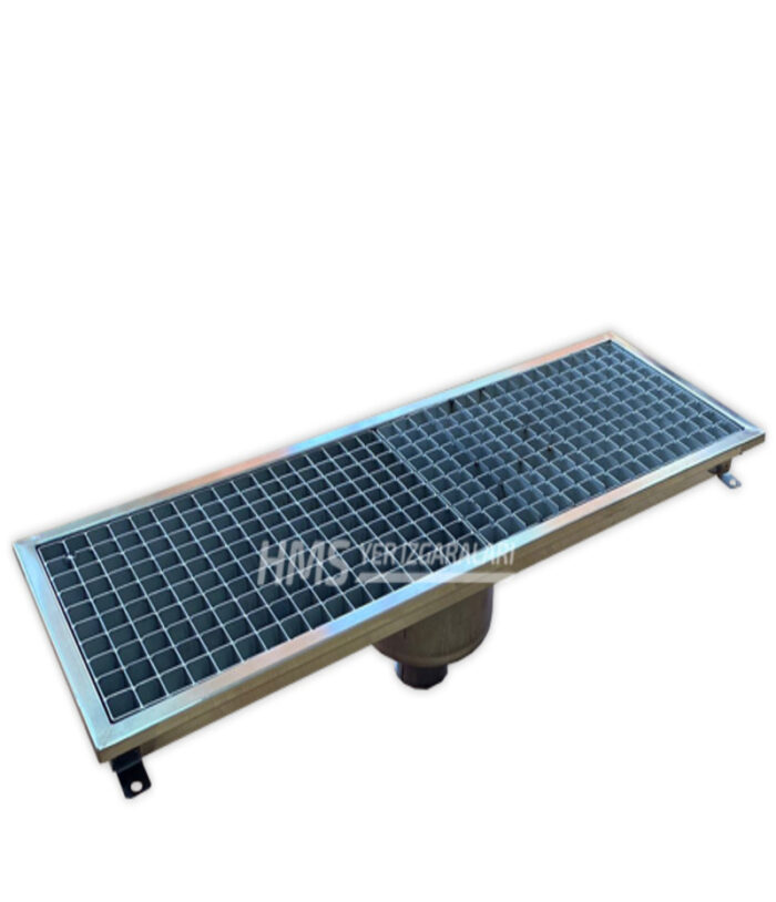 Paslanmaz Yer Izgarası Alttan Çıkış 40x94x14 - Görsel 1