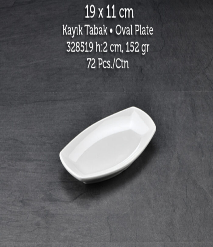 TUVA THERM QUADRO 19*11 CM KAYIK TABAK BEYAZ - Görsel 1