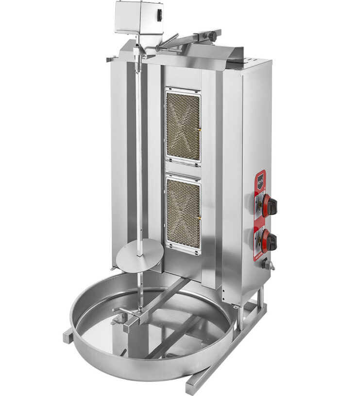 REMTA DÖNER OCAK 2 RADYAN ÜSTTEN MOTORLU GAZLI CE 20 KG - Görsel 1