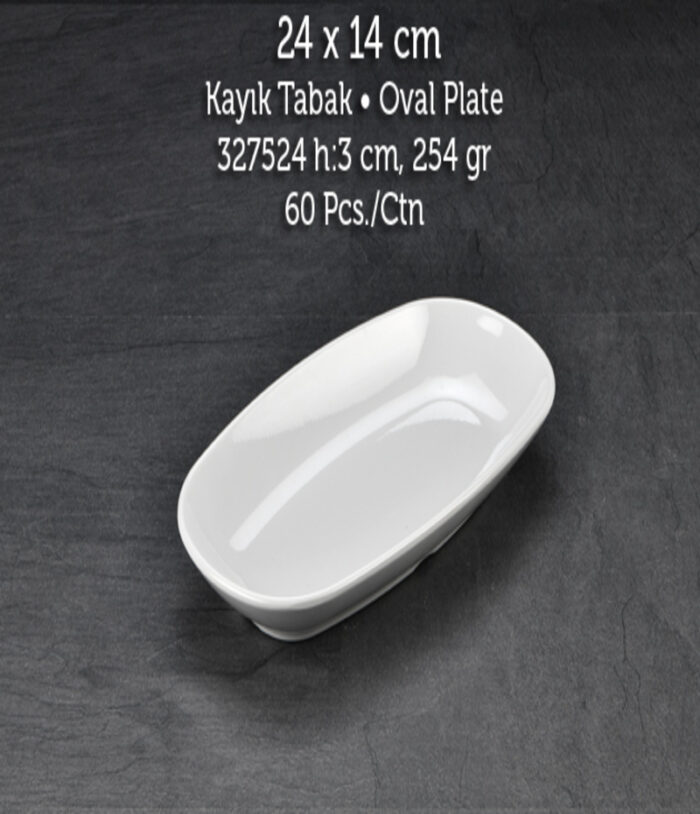TUVA THERM INTERNATIONAL 24*14 CM KAYIK TABAK BEYAZ - Görsel 1