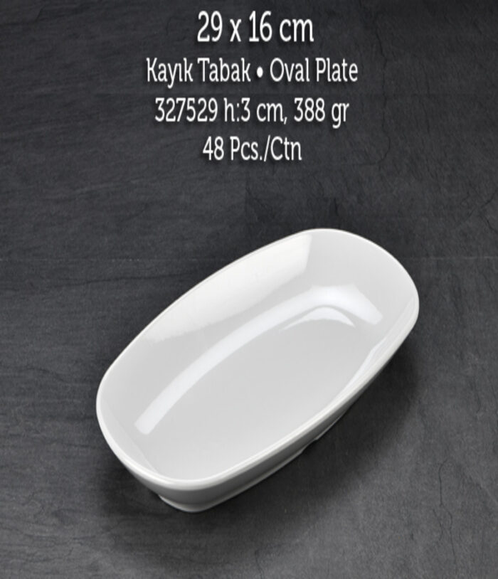 TUVA THERM INTERNATIONAL 29*16 CM KAYIK TABAK BEYAZ - Görsel 1