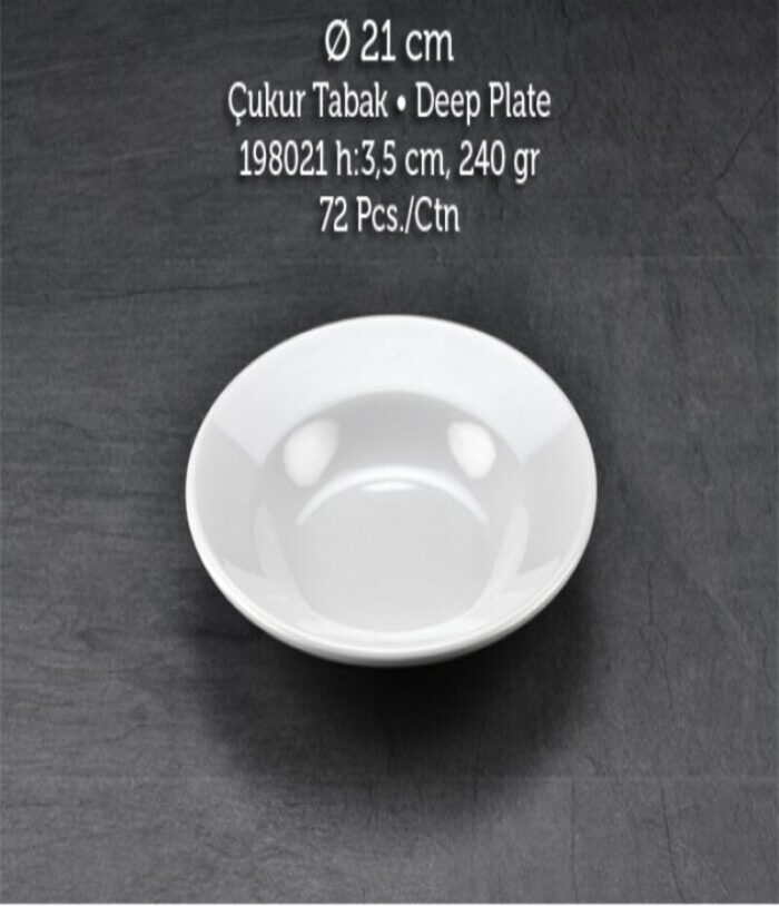 TUVA THERM QUADRO 21*21 CM ÇUKUR TABAK BEYAZ - Görsel 1