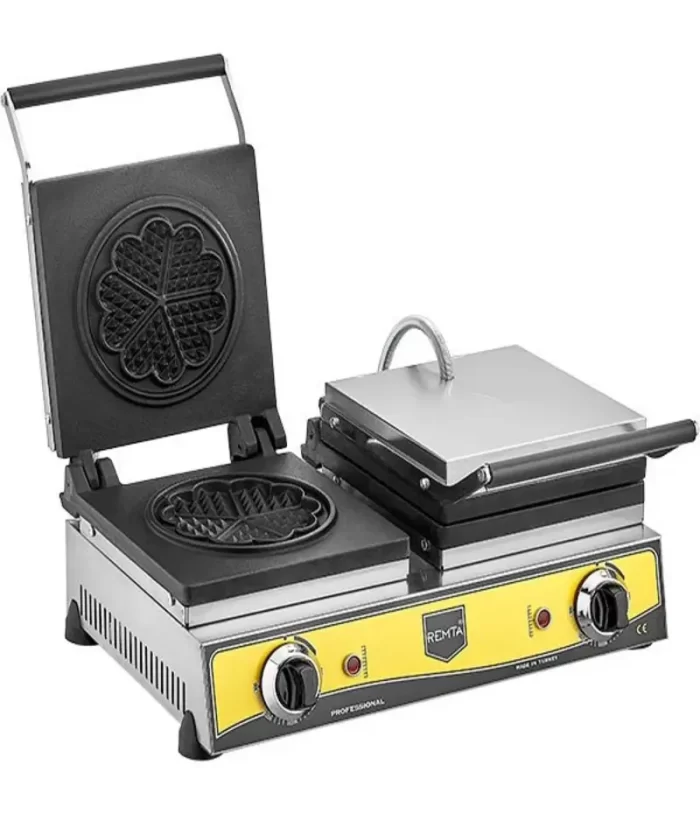Remta Çiftli Çiçek Model Waffle Makinesi Elektrikli 16cm - Görsel 1