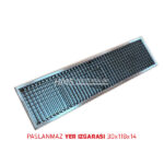 Paslanmaz Yer Izgarası Alttan Çıkış 30x118x14 - Görsel 2