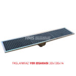 Paslanmaz Yer Izgarası Alttan Çıkış 30x138x14