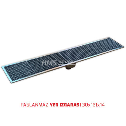 Paslanmaz Yer Izgarası Alttan Çıkış 30x161x14