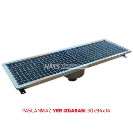 Paslanmaz Yer Izgarası Alttan Çıkış 30x94x14