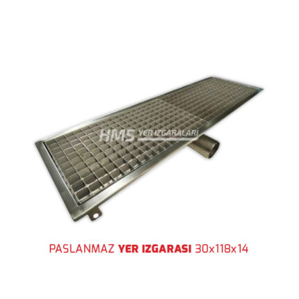 Paslanmaz Yer Izgarası Yandan Çıkış 30x118x14
