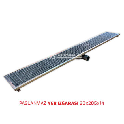 Paslanmaz Yer Izgarası Yandan Çıkış 30x205x14