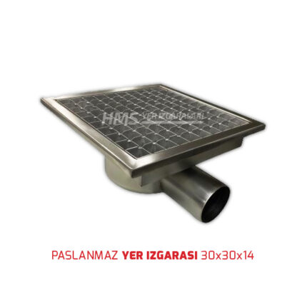 Paslanmaz Yer Izgarası Yandan Çıkış 30x30x14